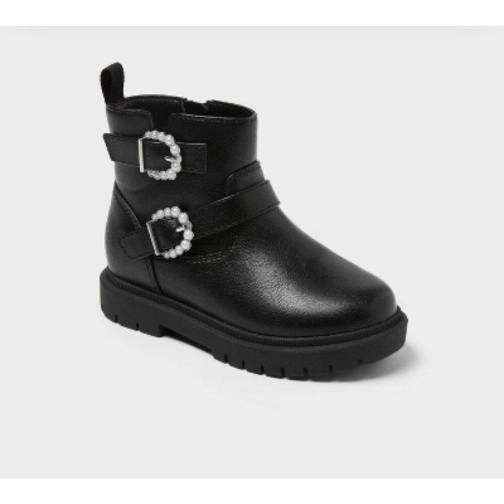 Cat & Jack Toddler Girls Evie Lug Sole Ankle Boots size 7T NWT